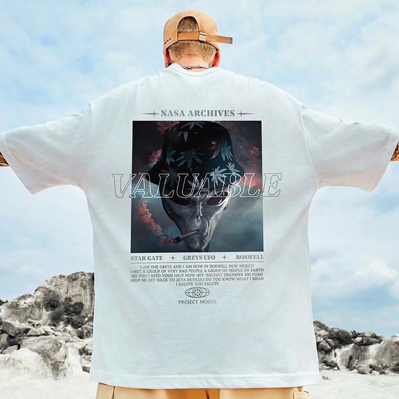 Polyester Printed Short Sleeve Men's Plus Size