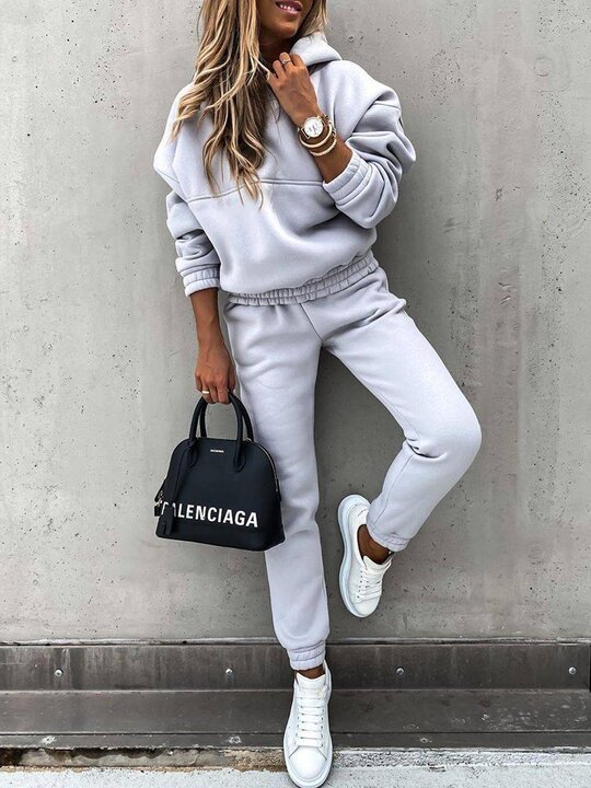 Women's New Hooded Sweatshirt Sports Suit null