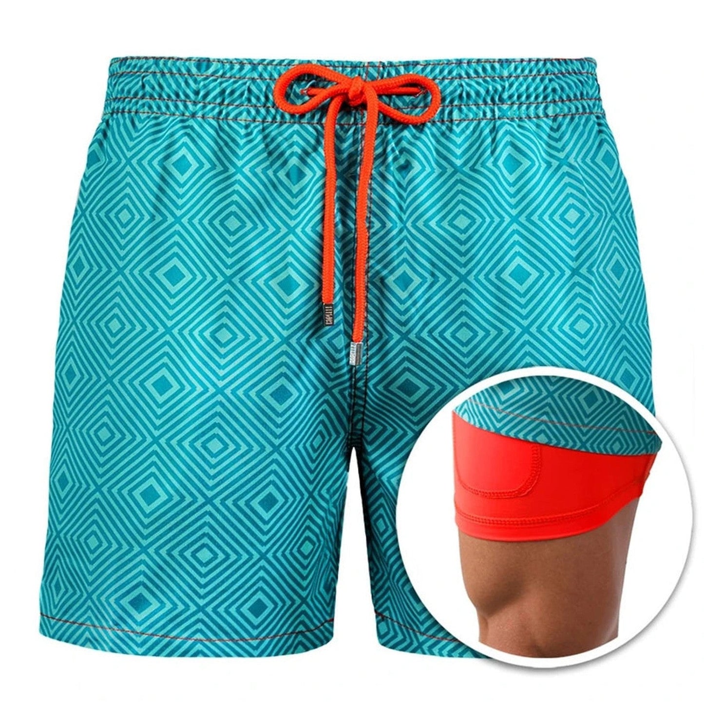 European And American Shorts Men's Beach Pants Sports Pants Printed Double Shorts null