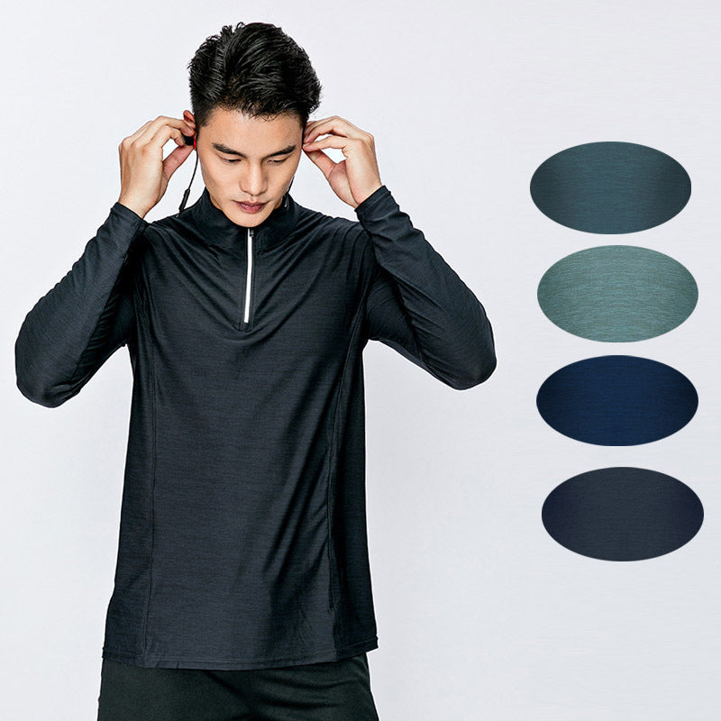 Sports fitness long sleeve men's loose, breathable and quick drying clothes null