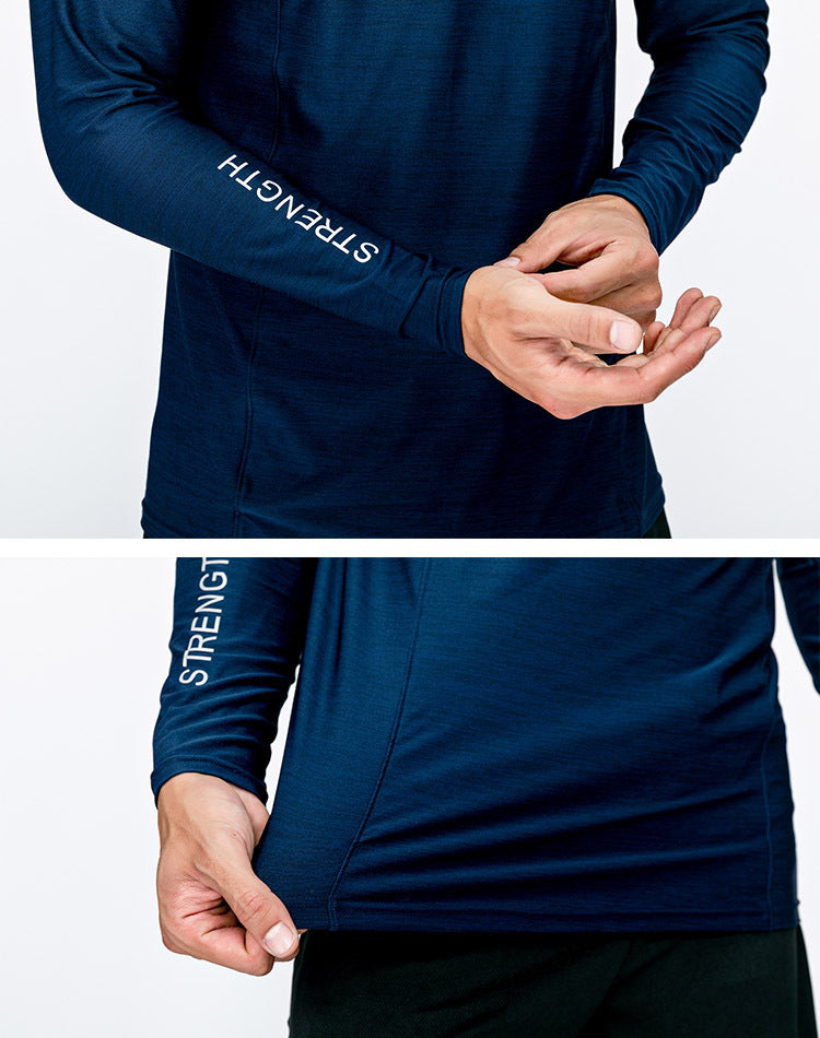 Sports fitness long sleeve men's loose, breathable and quick drying clothes null