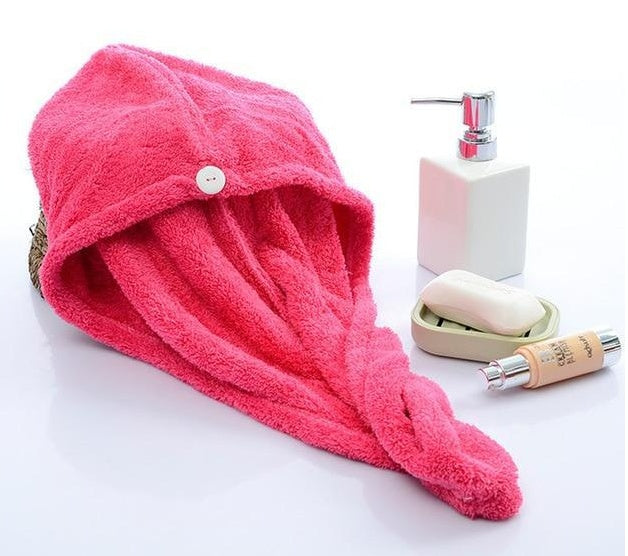 Women's Hair Dryer Cap, Absorbent Dry Hair Towel null