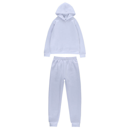 Simple Solid Color Hooded Casual Suit null