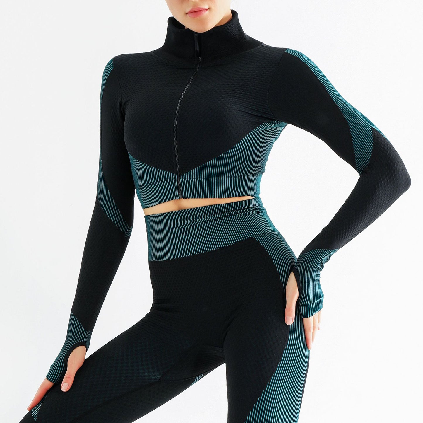 Yoga sets female sport gym suit null