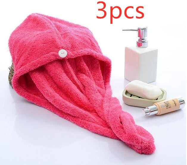 Women's Hair Dryer Cap, Absorbent Dry Hair Towel null