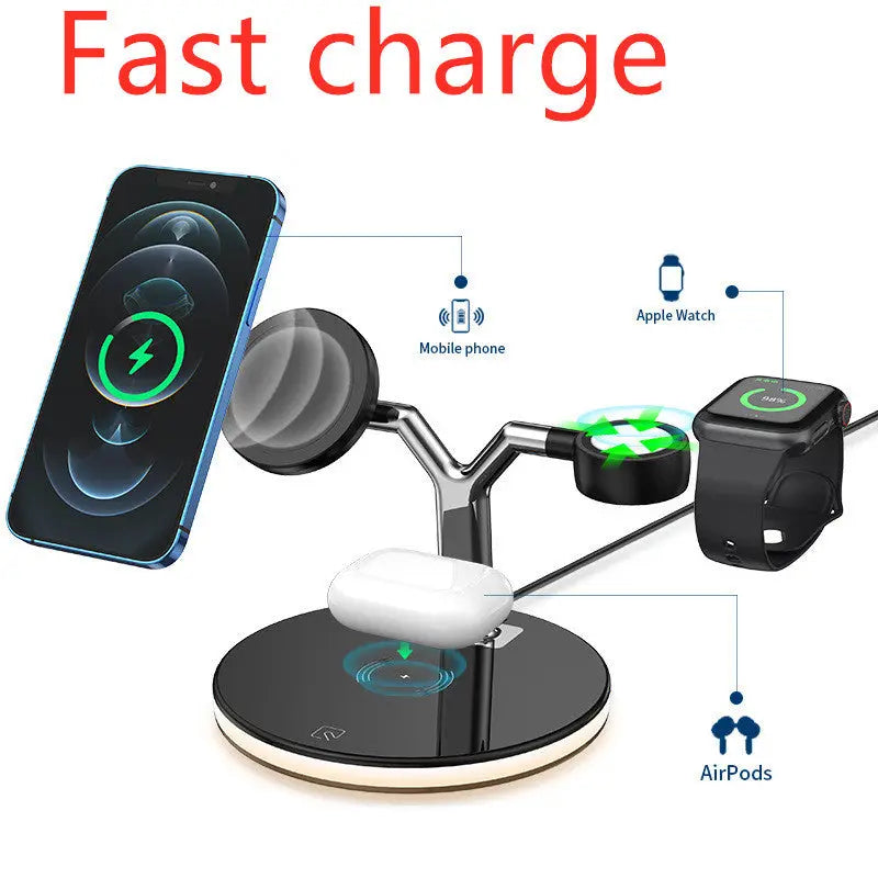 Compatible with Apple, 3 In 1 Magnetic Wireless Charger 15W Fast Charging Station For Magsafe Chargers null