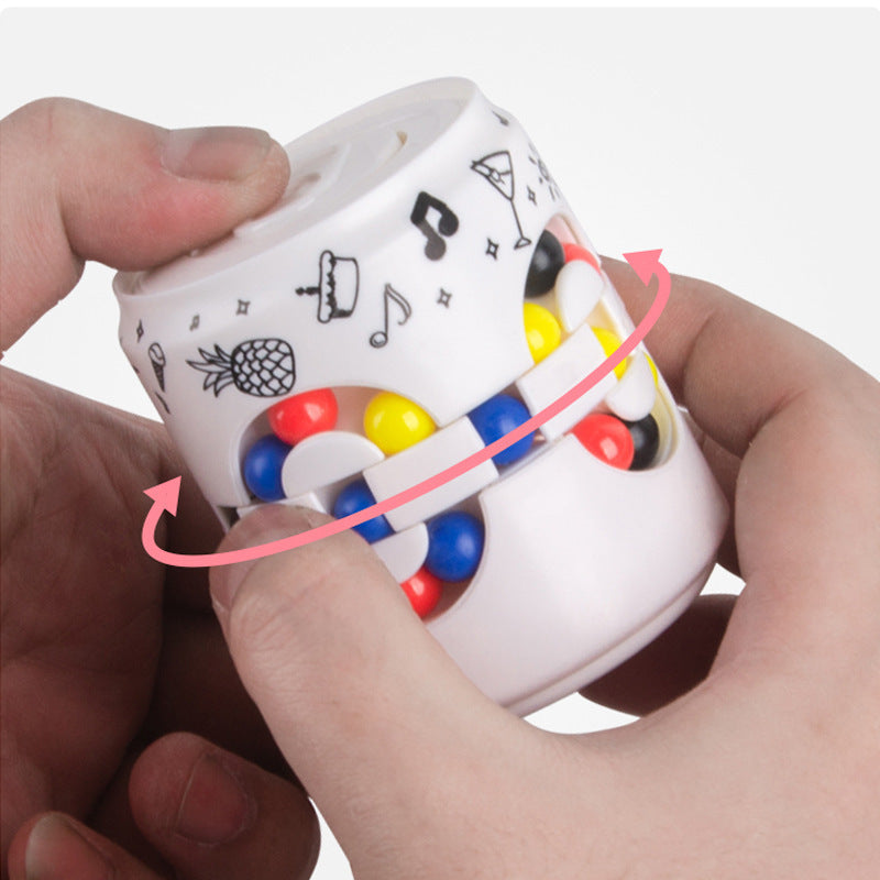 Can Cube Top Magic Colorful Beans Finger Spinning Relieves Stress null