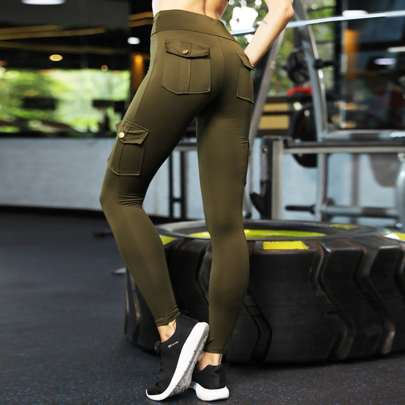 Skinny slim high elastic gym pants null