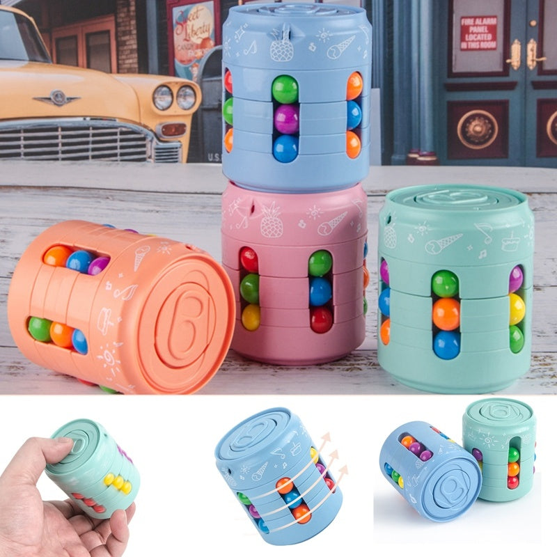 Can Cube Top Magic Colorful Beans Finger Spinning Relieves Stress null