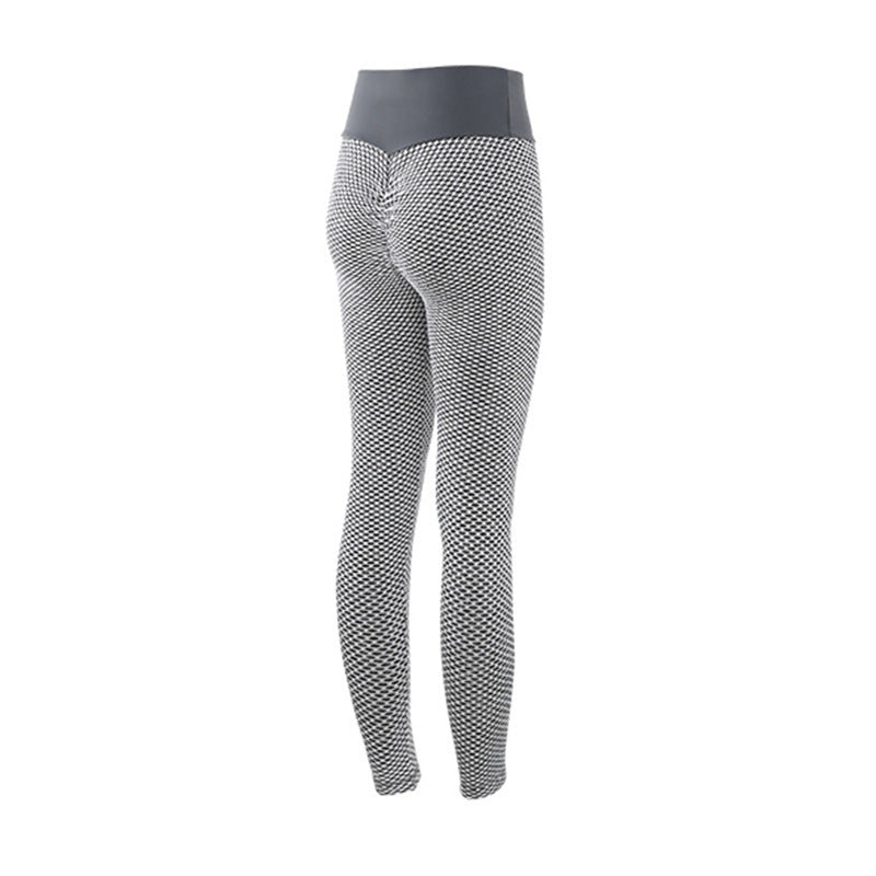 Plaid Leggings Fitness Yoga Pants Women's Seamless High Waist Breathable Gym Leggings null