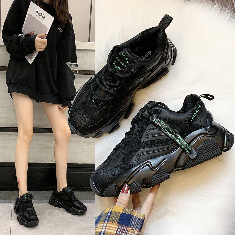 Daddy Shoes Ins New All-Match Thick-Soled Sports Shoes, Internally Increased Women'S Shoes null