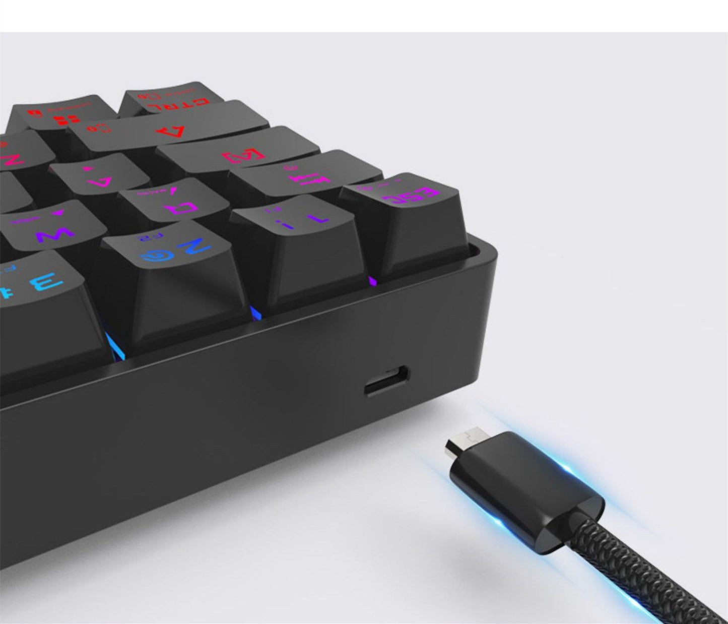 Wireless Bluetooth Keyboard Colorful PBT Keycaps Mechanical Keyboard null