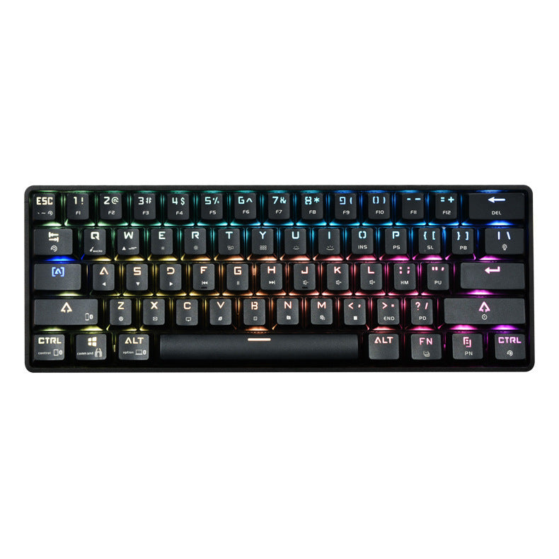 Wireless Bluetooth Keyboard Colorful PBT Keycaps Mechanical Keyboard null