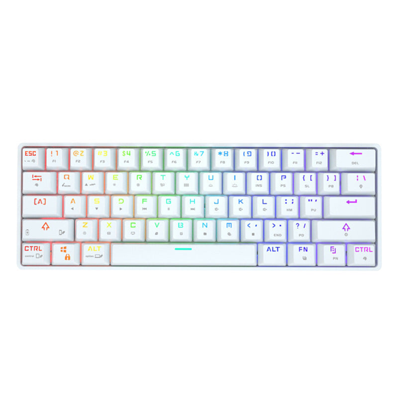 Wireless Bluetooth Keyboard Colorful PBT Keycaps Mechanical Keyboard null