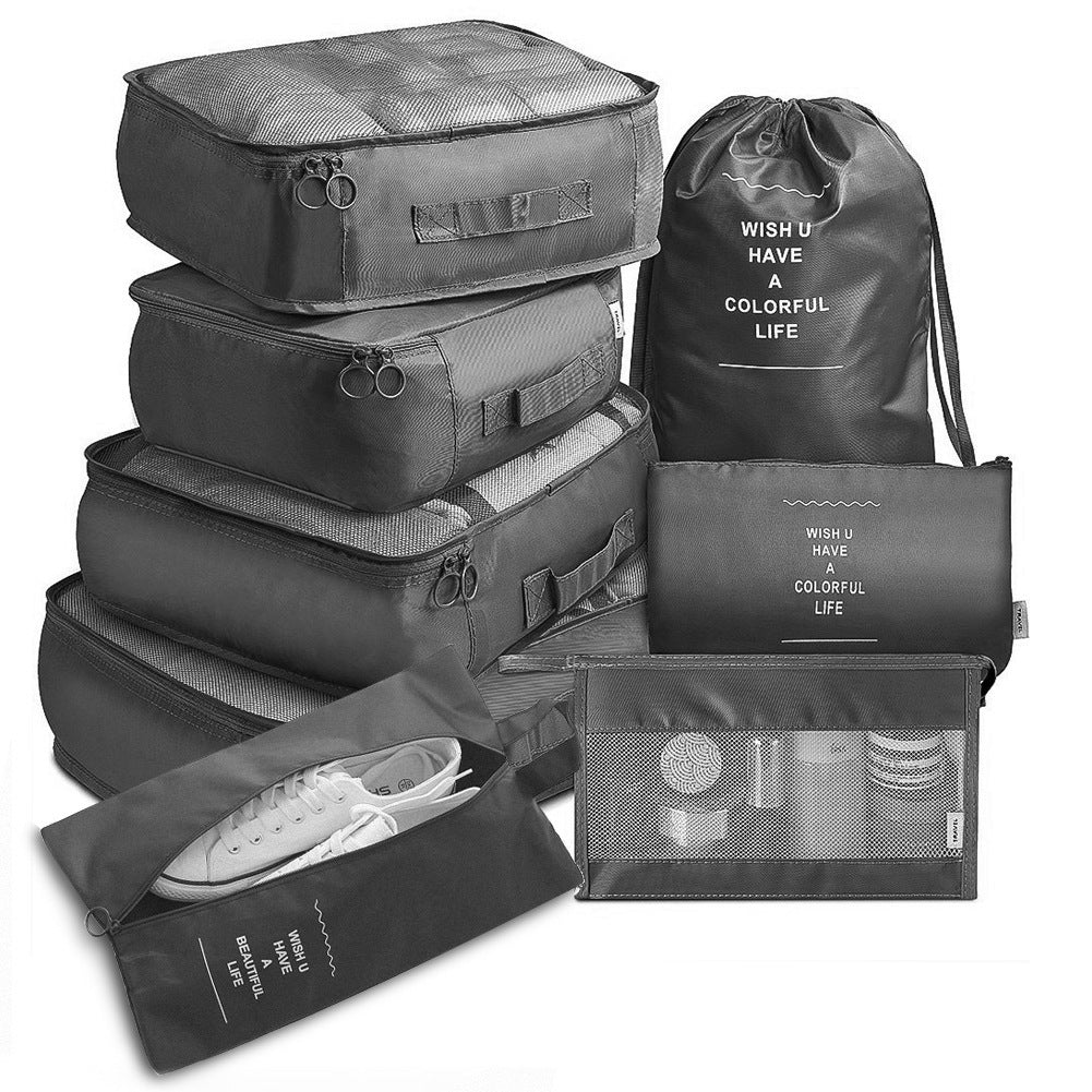 8-piece Set Luggage Divider Bag Travel Storage Clothes Underwear Shoes Organizer Packing Cube Bag null