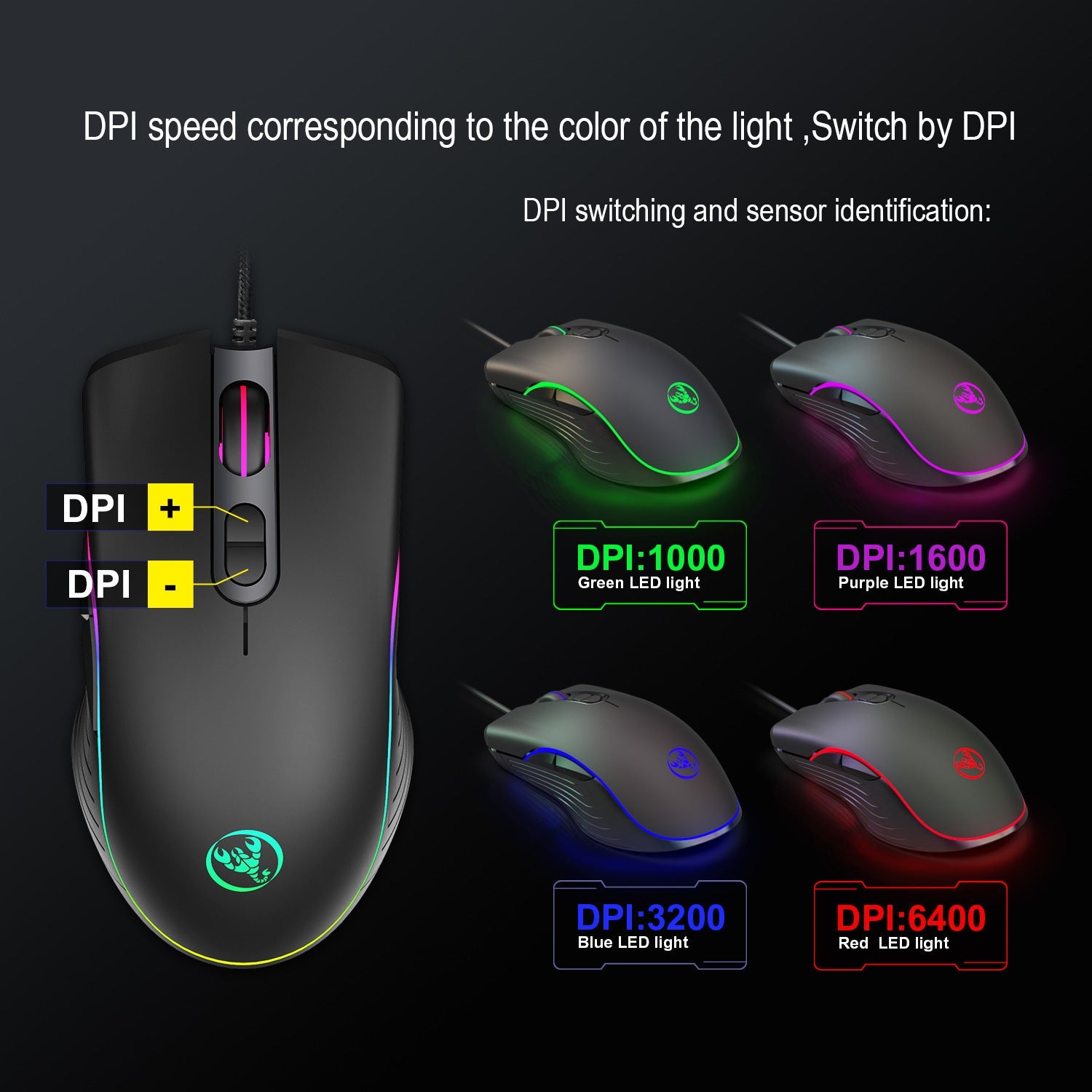 Glowing Gaming Mouse Gaming Wired Mouse null