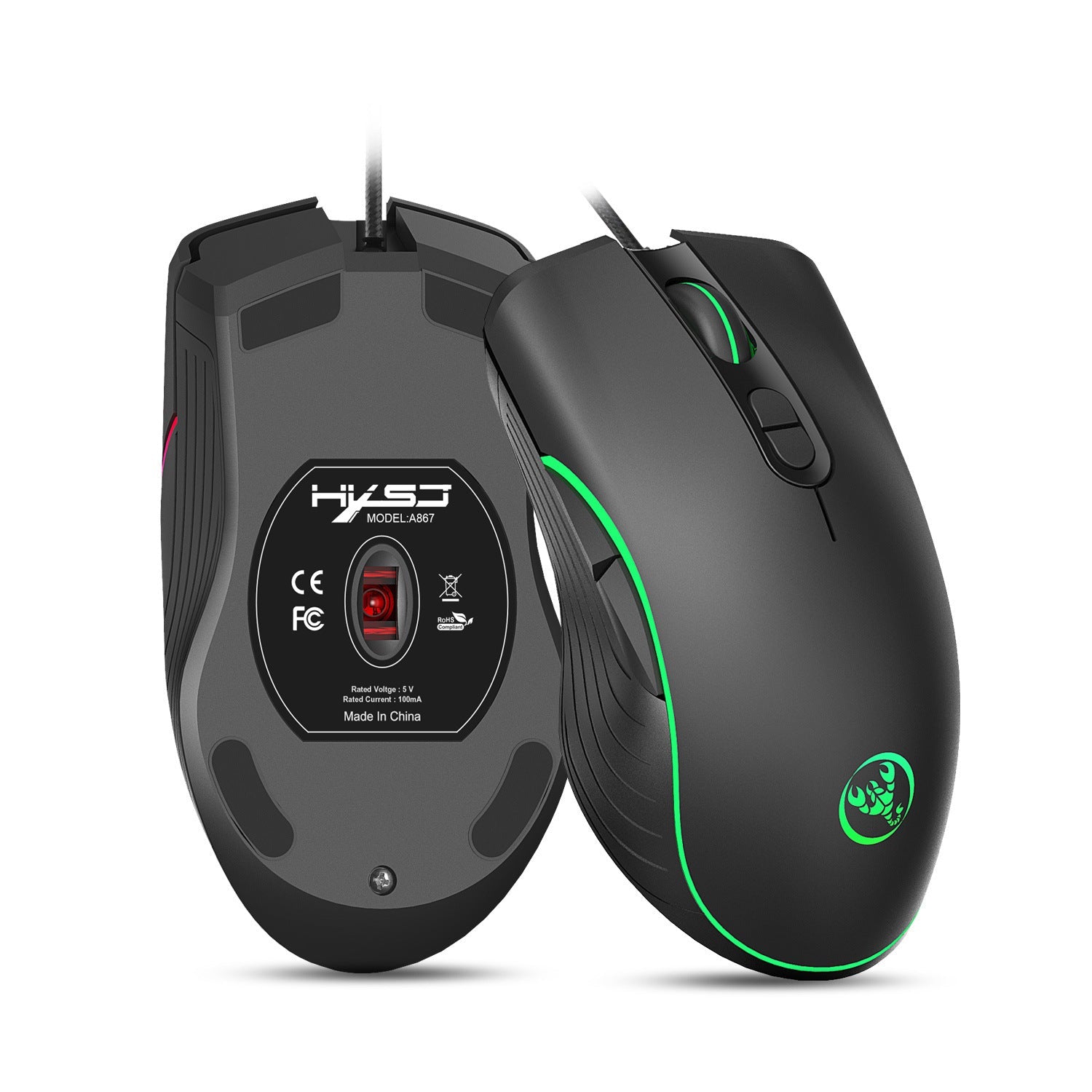 Glowing Gaming Mouse Gaming Wired Mouse null