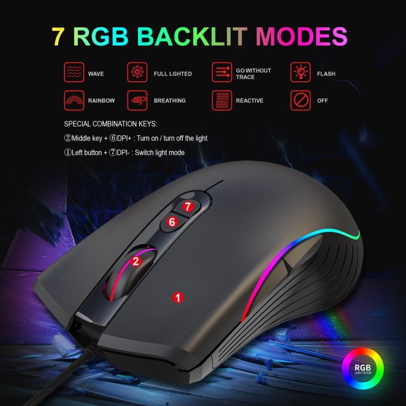 Glowing Gaming Mouse Gaming Wired Mouse null