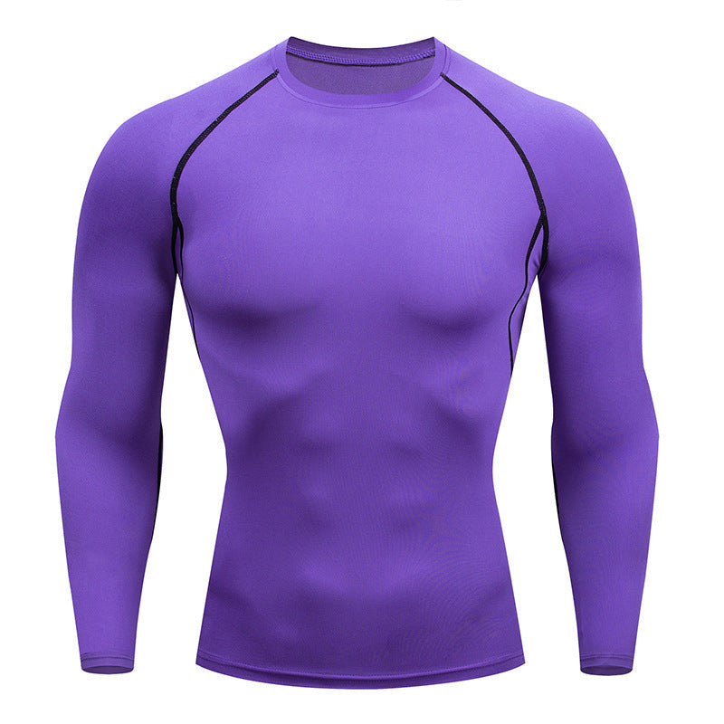 Tight-Fitting Long-Sleeved Fitness Clothes For Men, Stretch Men'S Corsets, Casual Sports Basketball Training Clothes null