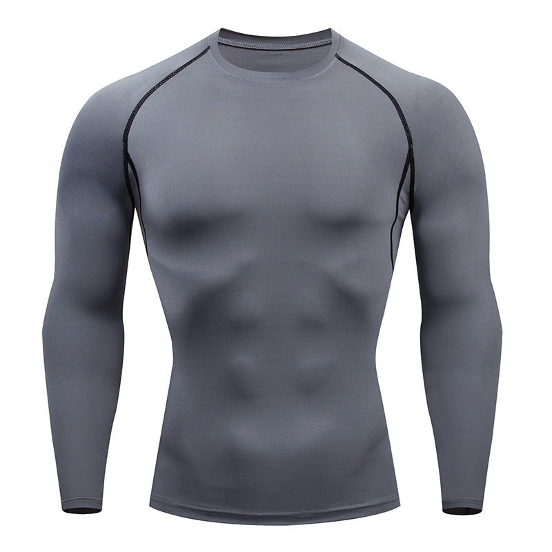 Tight-Fitting Long-Sleeved Fitness Clothes For Men, Stretch Men'S Corsets, Casual Sports Basketball Training Clothes null