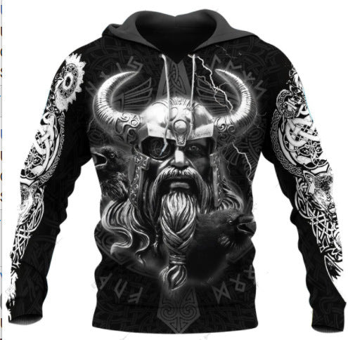 Men's 3d Digital Printing Pullover Hoodie null