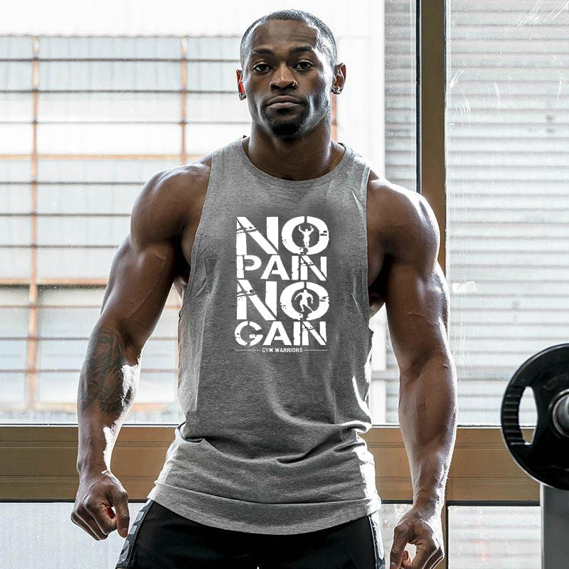 Bodybuilding Clothing Gym Small Round Neck Sports Training Men's Vest null