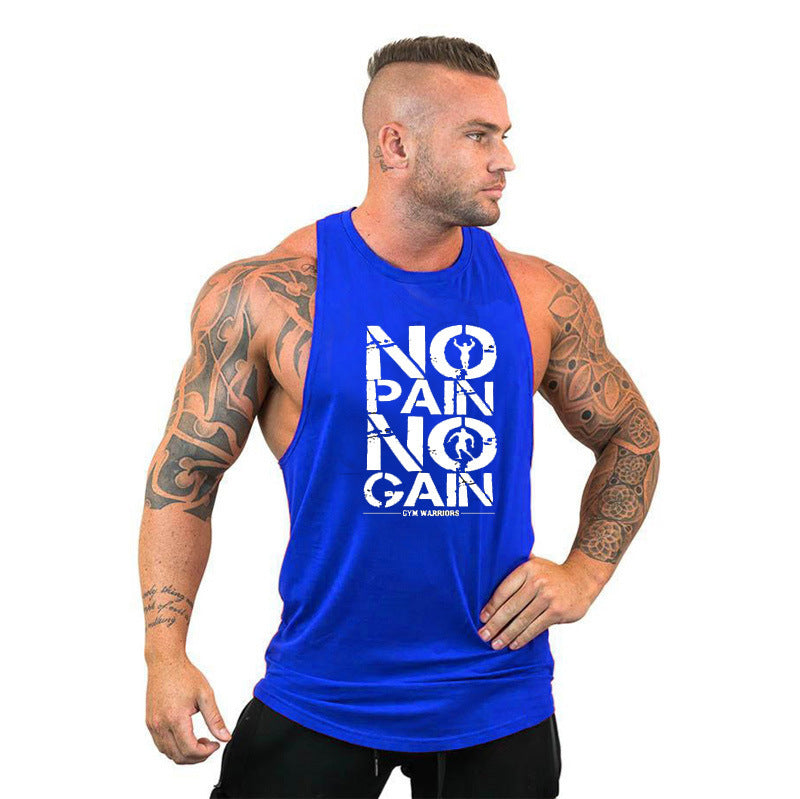 Bodybuilding Clothing Gym Small Round Neck Sports Training Men's Vest null