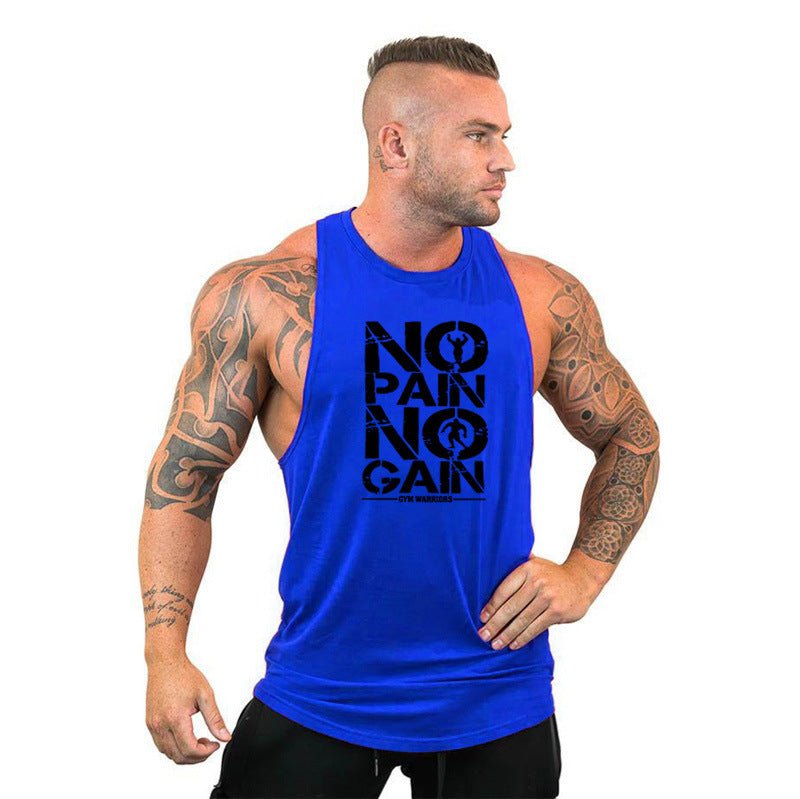 Bodybuilding Clothing Gym Small Round Neck Sports Training Men's Vest null