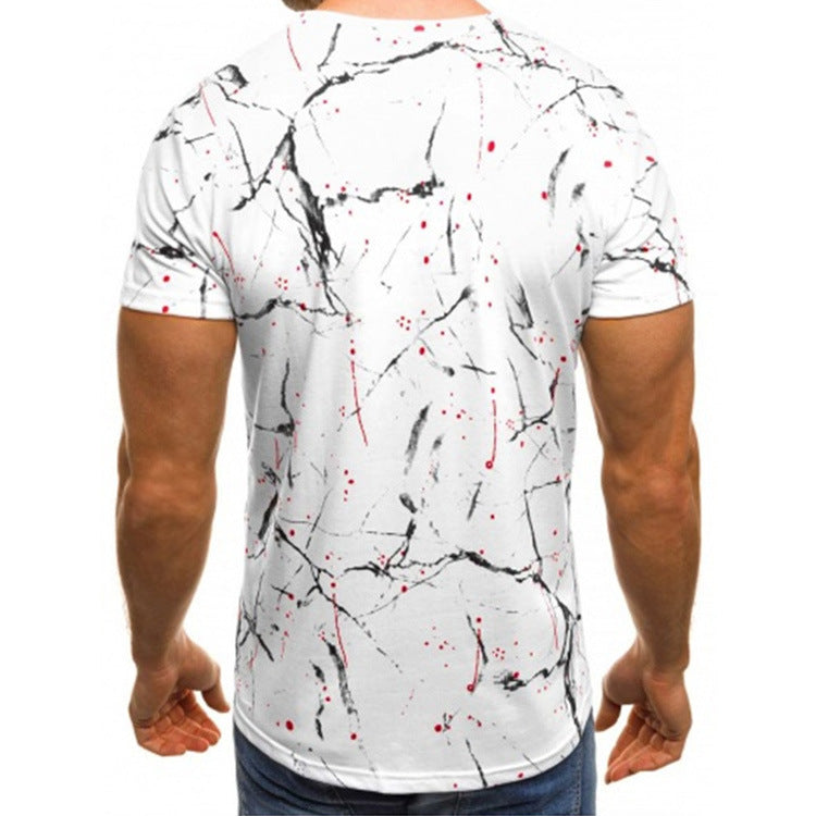 Fashion Sports And Fitness Camouflage Short-sleeved T-shirt null