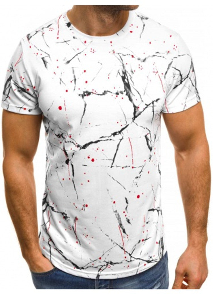 Fashion Sports And Fitness Camouflage Short-sleeved T-shirt null