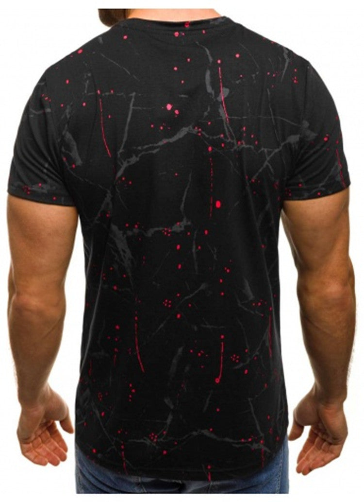 Fashion Sports And Fitness Camouflage Short-sleeved T-shirt null