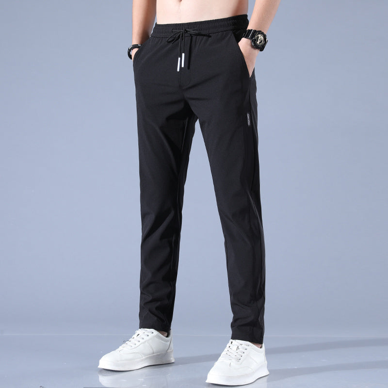 Ice Silk Pants Men'S Summer Thin Casual Pants Loose Straight Breathable null