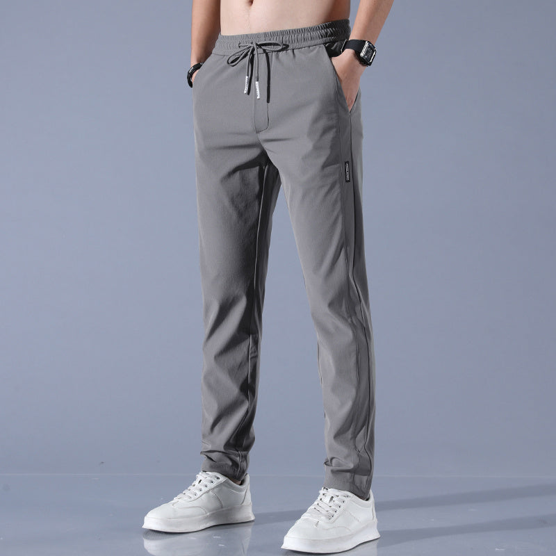 Ice Silk Pants Men'S Summer Thin Casual Pants Loose Straight Breathable null