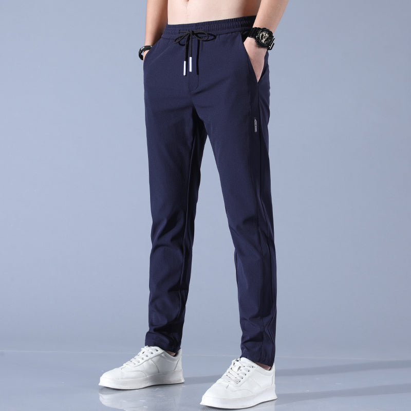 Ice Silk Pants Men'S Summer Thin Casual Pants Loose Straight Breathable null