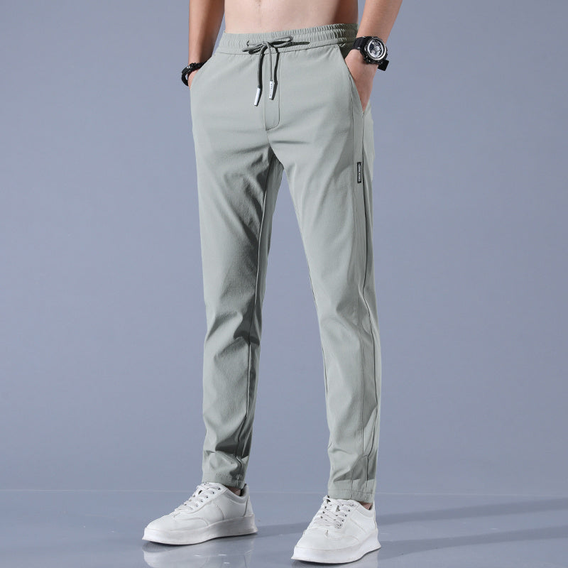 Ice Silk Pants Men'S Summer Thin Casual Pants Loose Straight Breathable null