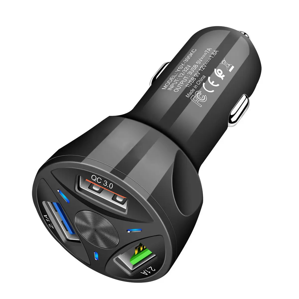 Fast Charge Car Charger One For Four Car Mobile Phone Charger Car Charger null