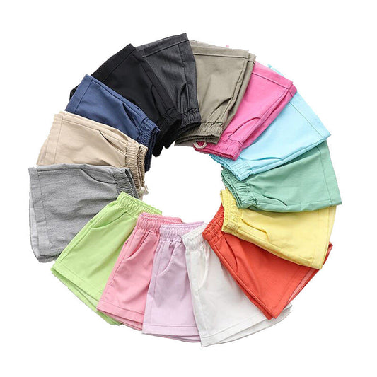 Summer Elastic Waist Cotton And Linen Sports Running Fitness Shorts Women null