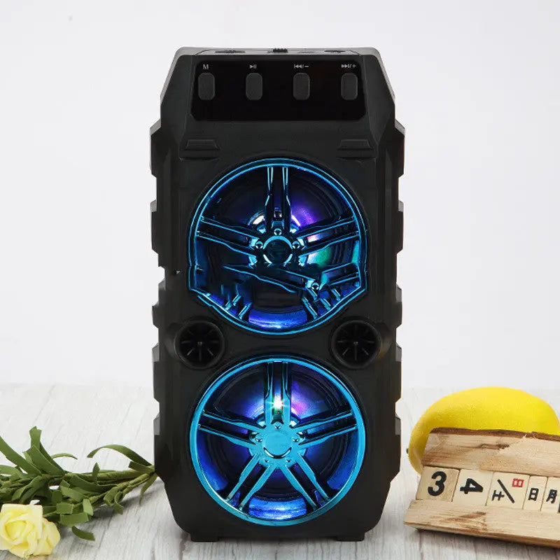 Wireless Bluetooth Speaker Dual Speakers Outdoor Portable Loud Speaker null