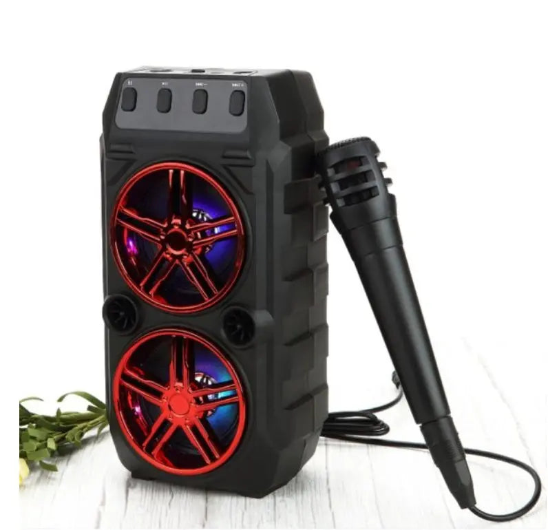 Wireless Bluetooth Speaker Dual Speakers Outdoor Portable Loud Speaker null