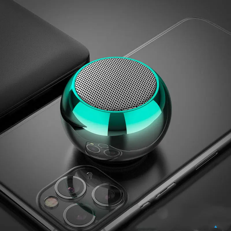 M3 Colorful Wireless Speakers 3D Mini Electroplating Round Steel Cannon Blue tooth Speaker Radio Support U Disk Subwoofer null