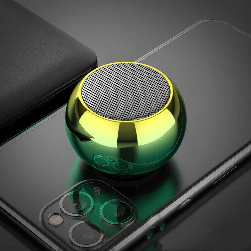 M3 Colorful Wireless Speakers 3D Mini Electroplating Round Steel Cannon Blue tooth Speaker Radio Support U Disk Subwoofer null