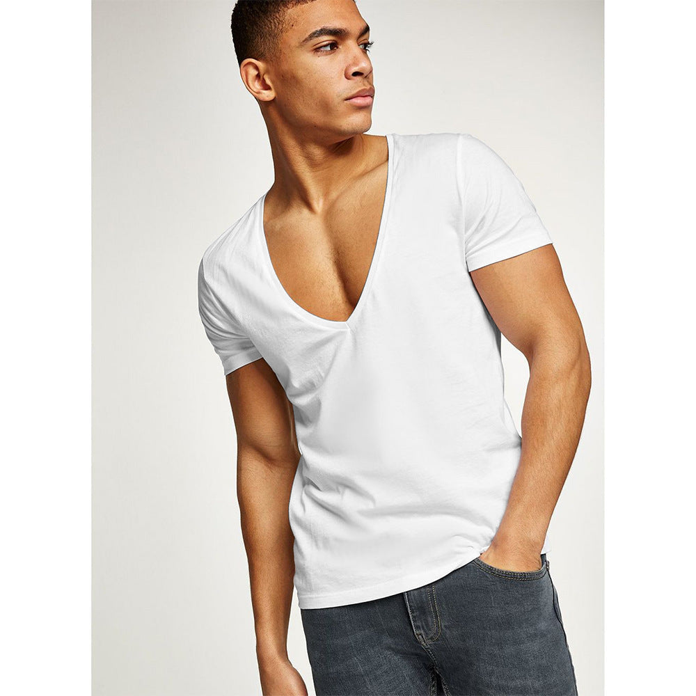 Fitness Sports And Leisure Deep V-neck T-shirt null