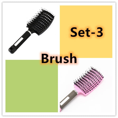 Hairbrush Anti Klit Brushy Haarborstel Women Detangler Hair Brush Bristle Nylon Scalp Massage  Teaser Hair Brush Comb null