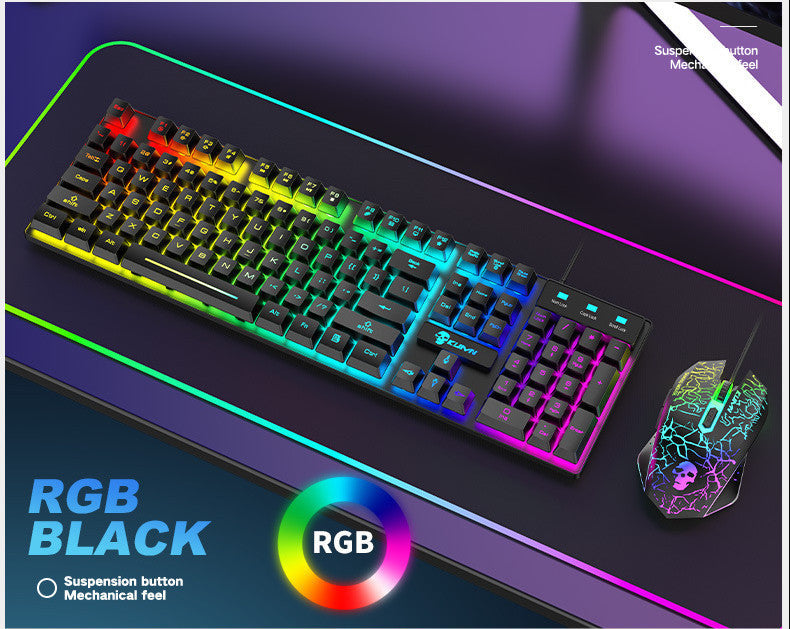 Kuiying T6RGB Luminous Keyboard And Mouse Set null