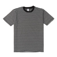 Striped Short Sleeve Simple Men's Versatile T-shirt Loose Top Half Sleeve Slim Striped Navy Skirt
