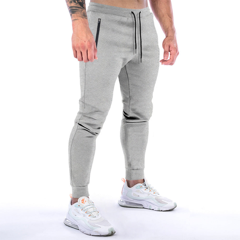 European And American Sports Trousers Men's Solid Color Fitness null