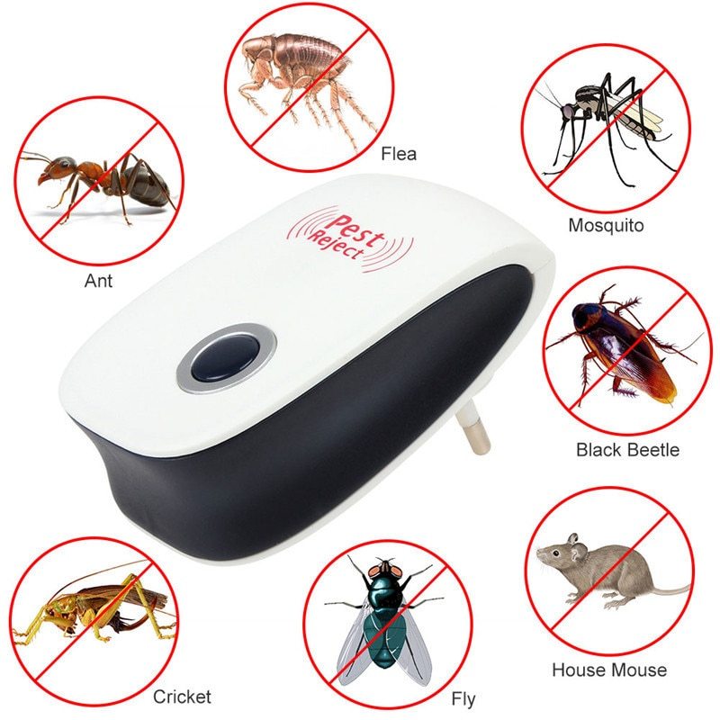 Electronic Ultrasonic Healthy Rechargeble Anti Mosquito Insect Pest Reject Mouse Repellent Repeller Practical Home EUUS Plug null