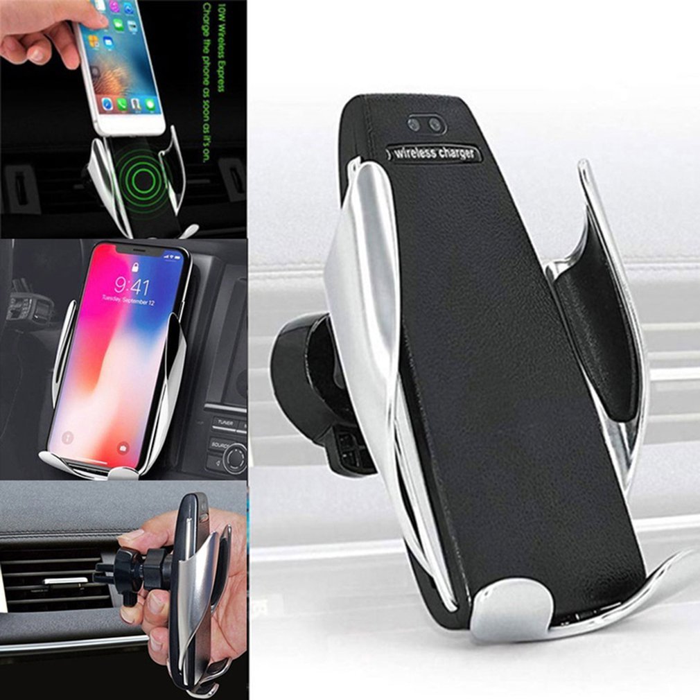 Car Wireless Charger 10W Induction Car Fast Wireless Charging With Car Phone Holder S5 null