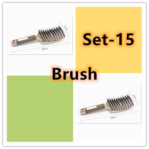 Hairbrush Anti Klit Brushy Haarborstel Women Detangler Hair Brush Bristle Nylon Scalp Massage  Teaser Hair Brush Comb null