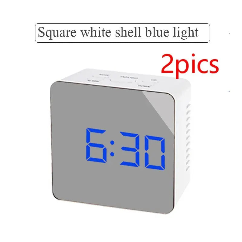 Digital LED multi-function mirror clock null